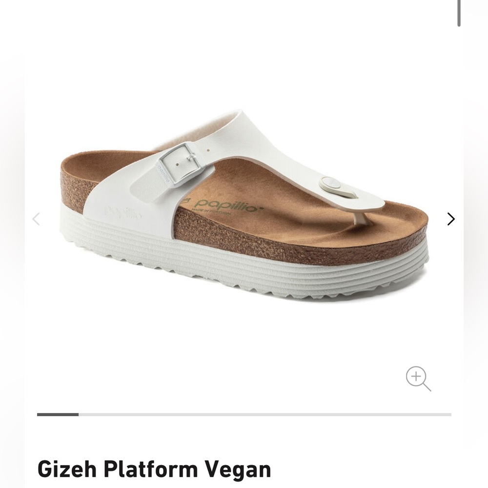 Birkenstock Gizeh Platform Vegan White Sandal